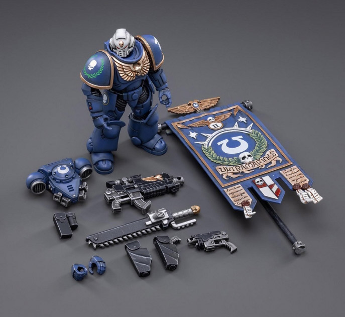 JT2498 Warhammer 40K Ultramarines Heroes of the Chapter Primaris Ancient Posca 1/18 Scale Figure BY JOY TOY